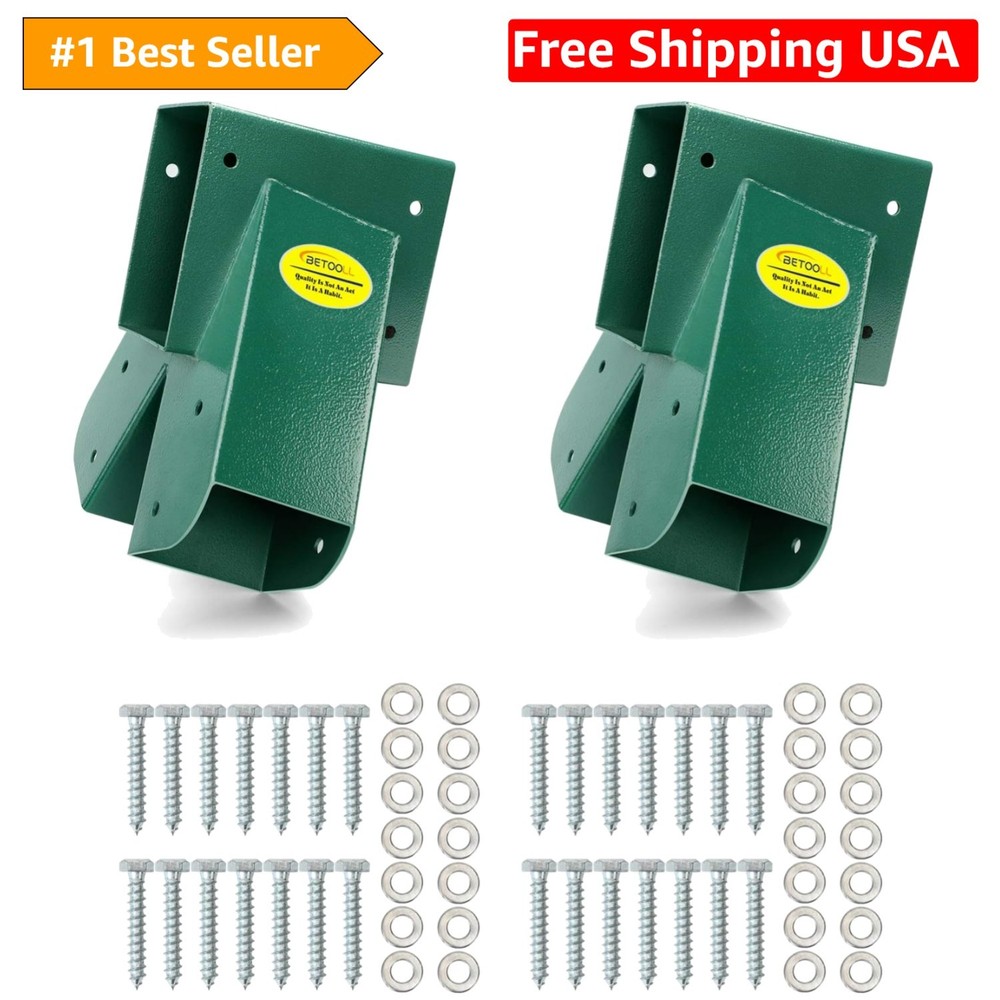 A-Frame 2 Brackets Swing Set Bracket with Mounting Hardware Green