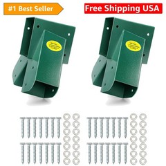 A-Frame 2 Brackets Swing Set Bracket with Mounting Hardware Green