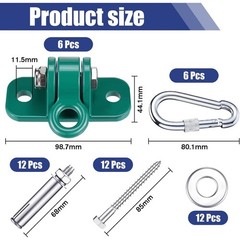 Heavy Duty Swing Hanger Hardware Kit for Wooden Playsets and Concrete