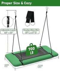 60″ Retangular Tree Swing for Kids & Adults, Adjustable Retangular 60″x 31″