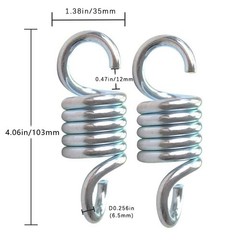 ZSHIYUIO Spring Hooks for Patio Swings 770lb Maximum Weight Recommendation Lo…