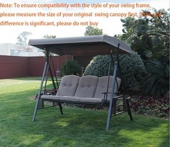 Swing Canopy Cover, 3 Seat Waterproof Outdoor Swing Covers for Outdoor Patio …