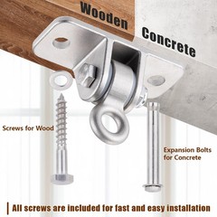 Swing Hangers 304 Stainless Steel with Locking Snap Hooks, Heavy Duty Swing H…