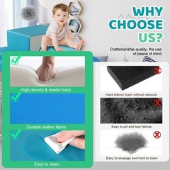 Sumbababy Foam Climbing Blocks for Toddlers: with a Tunnel – 4 PCS Foam Block…