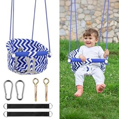 Comfy Toddler Swing Seat, Heavy-Duty Baby Swing with Adjustable Rope & Safety
