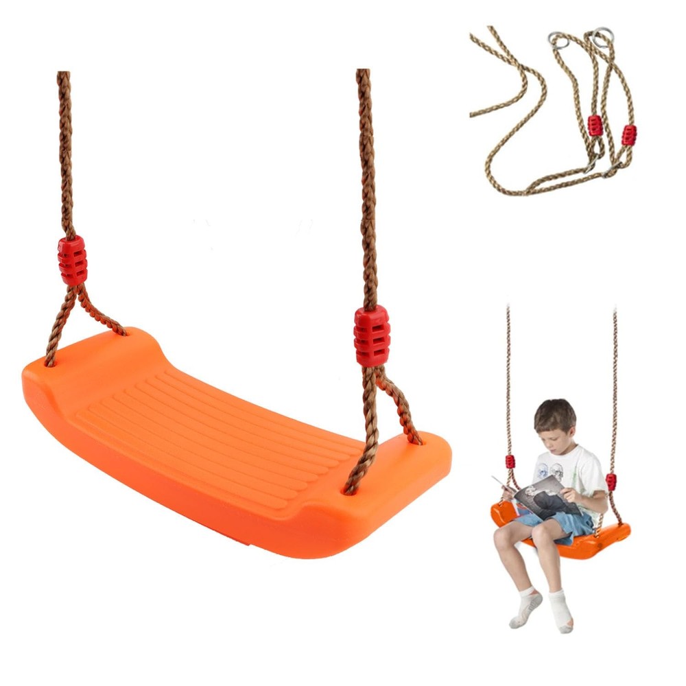 Tree Swing Seat, Swing Set for Outdoor & Indoor Playground, Orange