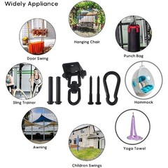 1000 lb Heavy Duty Hammock Hanging Kit 360° Rotating Swing Hooks