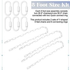 Heavy Duty Porch Swing Hanging Chain Kit (2 Pack) 1500 Lbs Capacity, up to 8 …