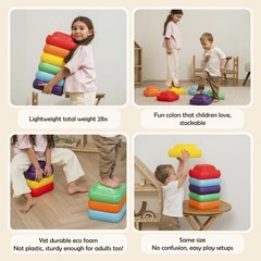 Soft Foam Stepping Stones for – Indoor Balance & Coordination – Lightweight N…