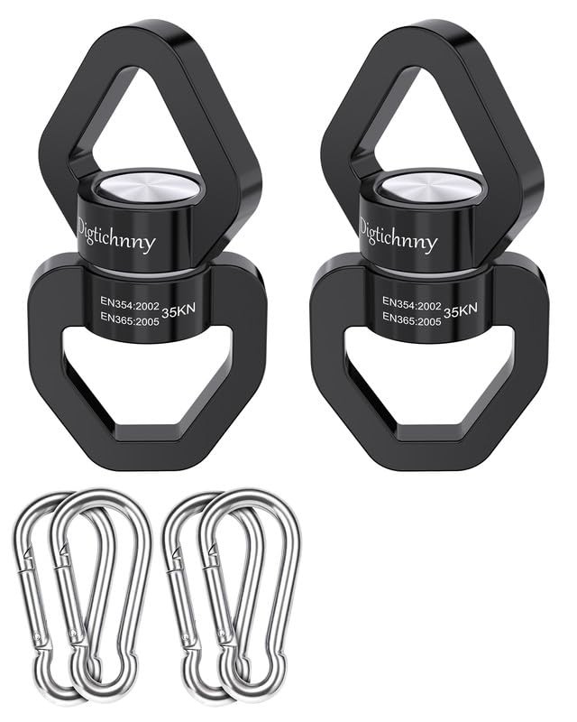 2 Pack Swing Swivel Hook, 35KN Aluminium Alloy Swing Swivel Heavy Duty, Swing…