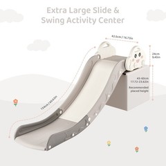 Indoor Kids Baby Couch Slide for Toddler 1-3, Sofa Slide Add-on Attachment fo…
