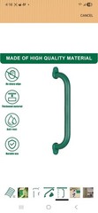 6-Pack 12-Inch Green Metal Playground Safety Handles – Heavy-Duty, Non-Slip Grab