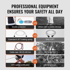 100 ft Zipline Kit for Kids – Safe Outdoor Fun Up to 330 lbs with Spring Brake