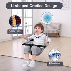 Toddler&2-in-1 Baby Swing – Adjustable Rope Swings Seat for Kids | Indoor & O…