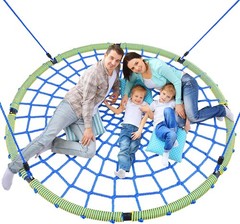 60″ Large Spider Web Saucer Tree Swing for Kids & Adults, 750lbs Heavy Duty O…
