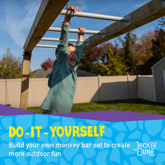 Heavy-Duty DIY Monkey Bars Kit – Durable UV-Resistant Fun for Kids