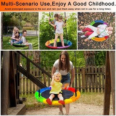 40″ Saucer Tree Swing for Kids – 500Lb Weight Capacity, Waterproof Platform S…