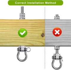 Heavy Duty Bearing Swing Hangers, 2 Pack Stainless Steel Swing Hooks for Wood…