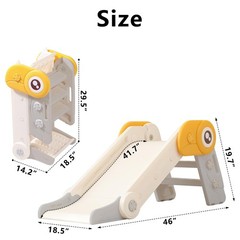 Kids Folding Slide is Suitable for 1-3 Year Old Children in Indoor and Outdoo…