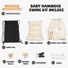 Baby Swing Outdoor Indoor for Infants to Toddlers, Portable Adjustable Tree D…