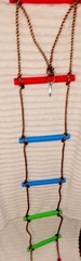 Climbing Rope Ladder Six Steps Outdoor Ladder for Kids Boys and Girls