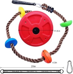 Outdoor Kids Swing Set with Colorful Disc Seat – Promotes Balance & Coordination