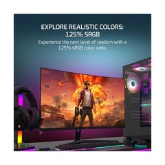 GAMEPOWER F20 27 Inch Curved White Gaming Monitor, 120Hz 1080p Display, 1ms R…