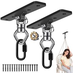 2Pack Ceiling Mount Swing Hanger with Bearing 900 LB Capacity Heavy Bag Hange…