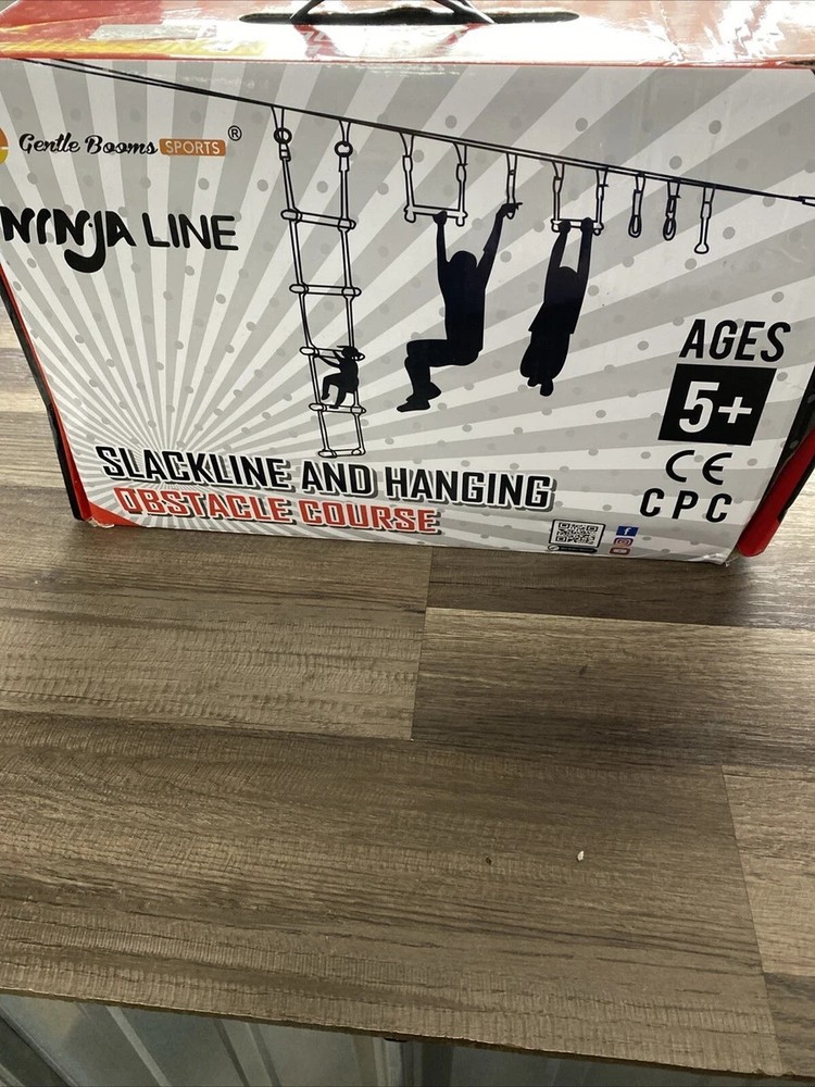 Gentle Booms Sports Ninja Line Slack line And Hanging Obstacle Course (Open Box)