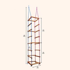 Hanging Square Ladder for Kids | Rope Ladder for Kids for Physical Activity l