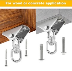 Heavy Duty Swing Hangers for Wooden Sets 2000 LB Capacity 360 Swivel Stainles…