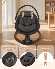 Baby Swing for Infants, Electric Baby Swing with Bluetooth, Portable Infant S…