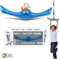 Ninja Twister Swing 360° Spin Handle Slackline Obstacle Course Playground Kids