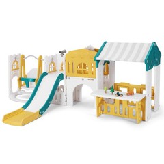 10in1 Toddler Slide Swing Playset Climber w/Playhouse Playground Indoor Outdoor