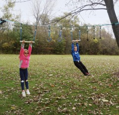 Ninja Obstacle Course 7 Obstacles Monkey bars Swing Rings