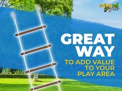 SWING SET STUFF 18″ ROPE LADDER climb fort wood children accessory outdoor 0114