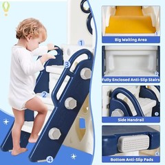 Kids Slide and Swing Set, Sturdy Toddler Slide Climber Indoor Outdoor Playground