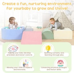 Soft Foam Climbing Blocks for Toddler Kid Baby Climbing Toys Block with Ball Pit