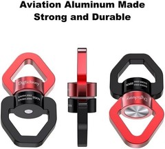 Black Red Aluminum 35KN Swing Swivel with 2 Carabiners for Kids & Aerial