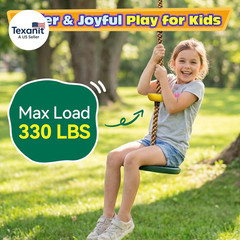 Tree Swing for Kids 330LB Capacity, Climbing Rope with Platforms and Disc Swing