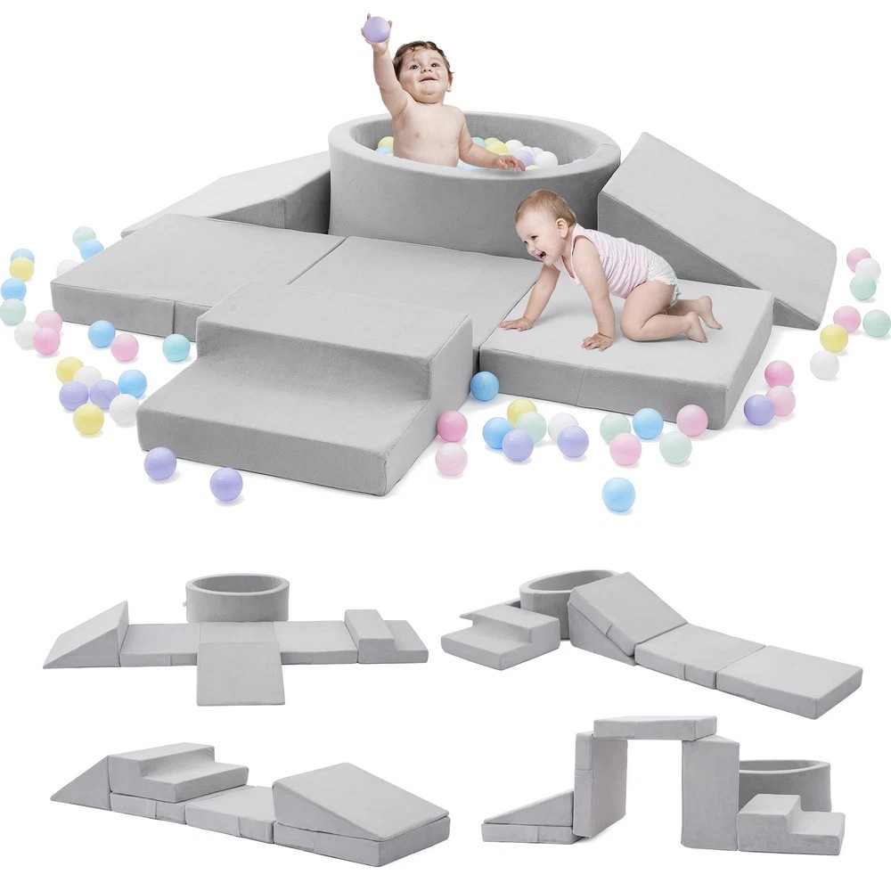 Foam Climbing Blocks with Ball Pit & Stairs for Toddlers Aged 1-3 -Soft Plays…