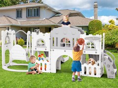 Toddler 2 Slides & Swing Set Kids Playset Playground Indoor Outdoor
