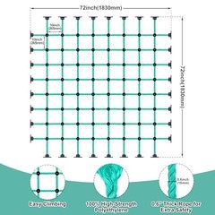 Climbing Net for Kids with Installation Base for 72″ × 72″ Wooden 72″ X 72″