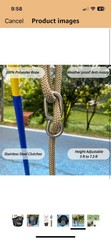 Heavy-Duty High Back Full Bucket Toddler Swing Seat with Locking Carabiners a…