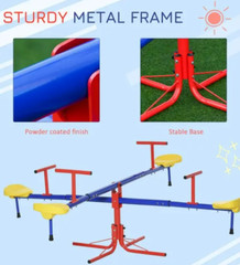 Playground Seesaw Totter Teeter Kids Outdoor Set Dandy Play Home Teeter-Totter