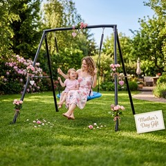 Upgraded A-Frame Swing Set Frame Stand Fun Play Chair Kids Backyard Max 440lbs