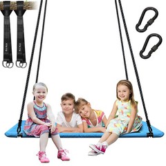 700lbs Giant 60″ Skycurve Platform Tree Swing for Kids Adult with Hanging Straps