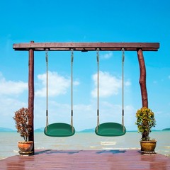 Heavy Duty Swing Seat for Adults Kids Tree Swing with Weather Proof Ropes Swi…