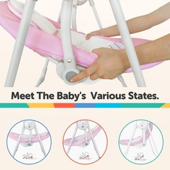 Baby Swing SpaceSaver Ultra-Compact Foldable Infant Swing (Fits in 5.3″ Gaps!…