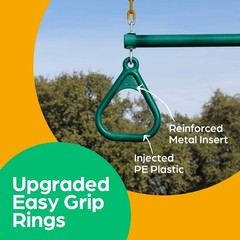 Swing Sets for Backyard, Monkey Bars & Swingset Accessories – Set Includes 18…